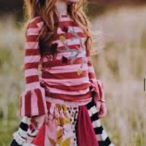 Persnickety Pink and Red Polka Dot skirt size 4 Girls